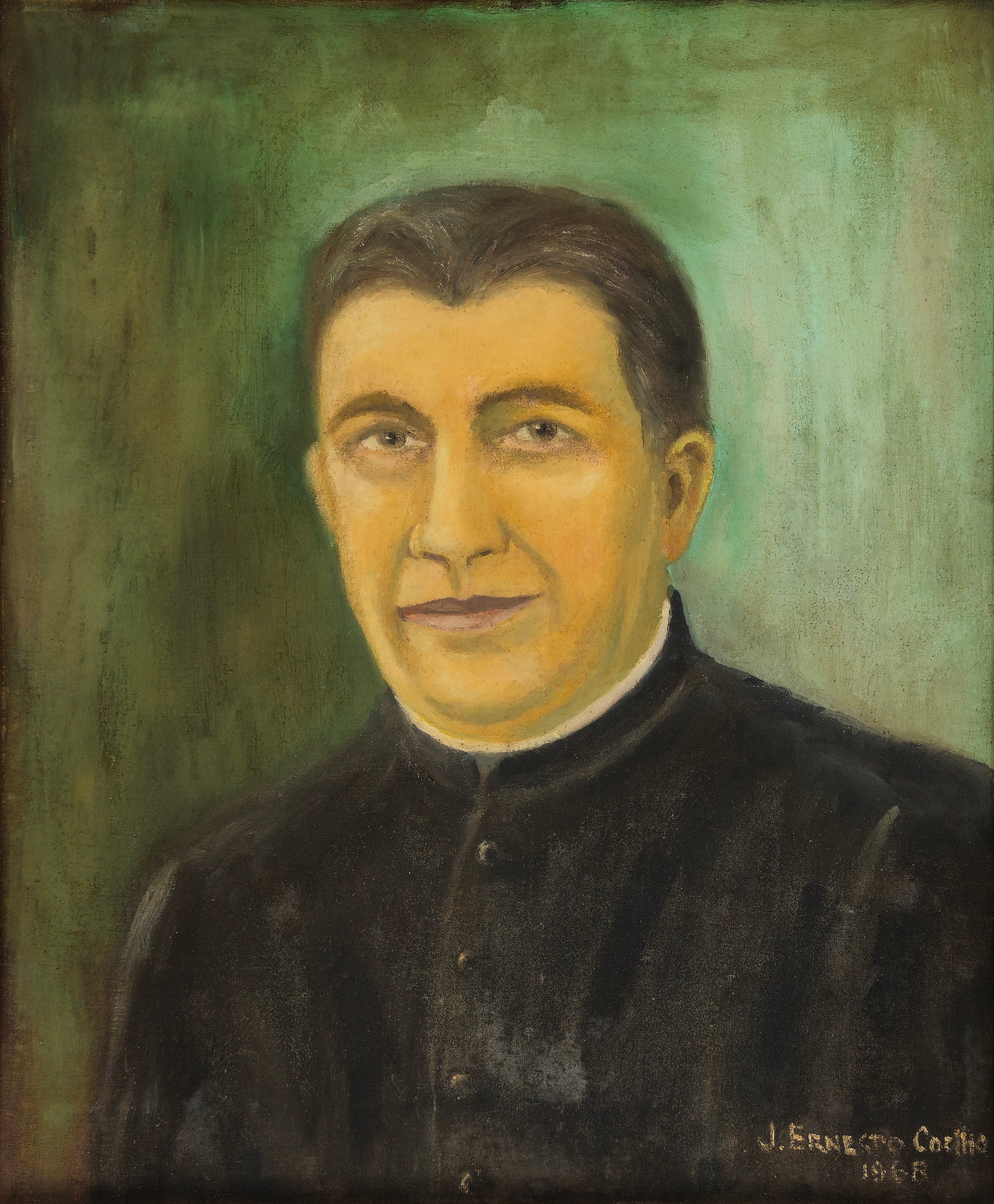 Quadro de 1968 do Padre Lourenço da Costa Moreira feito por Dr. José Ernesto Coelho a partir de suas descrições publicadas no jornal "O Clarim" em 29 de fevereiro de 1904